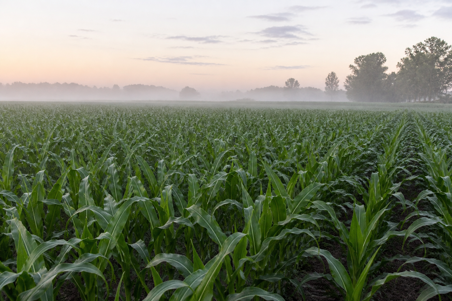 Corn field crop context for blends