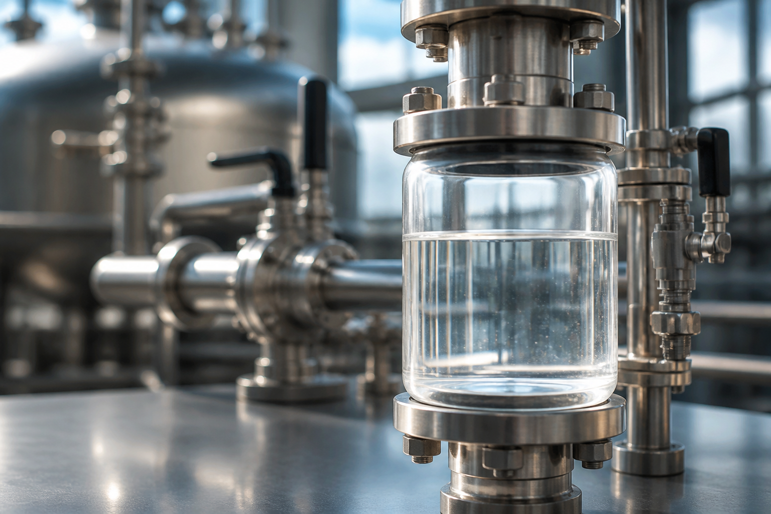 UAN liquid sample with stainless fittings
